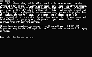 Christmas Smog atari screenshot